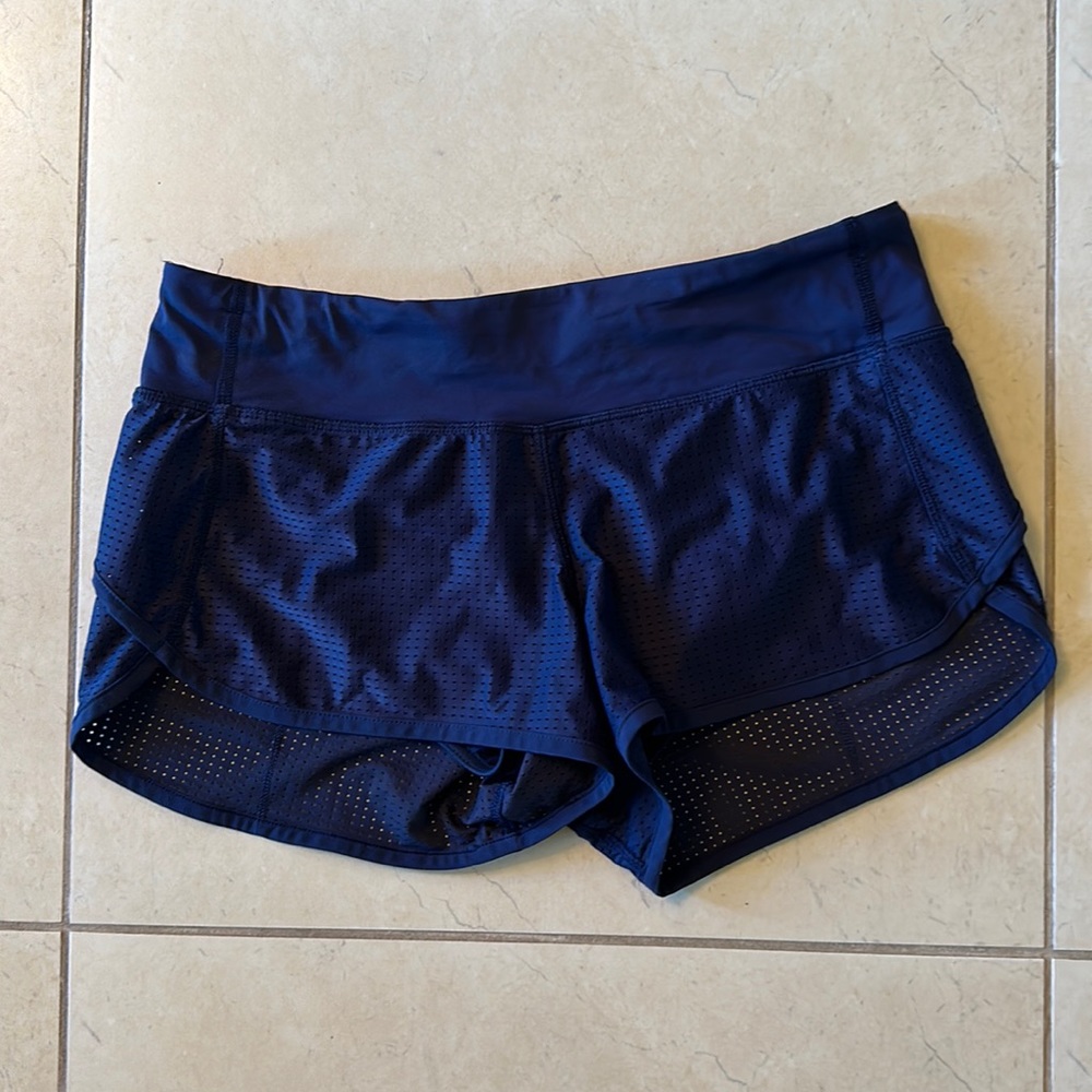 Lululemon Navy Mesh Shorts-size 6